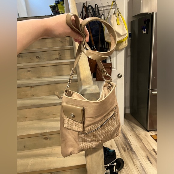 Vintage Taupe Leather Handbag - Picture 12 of 13